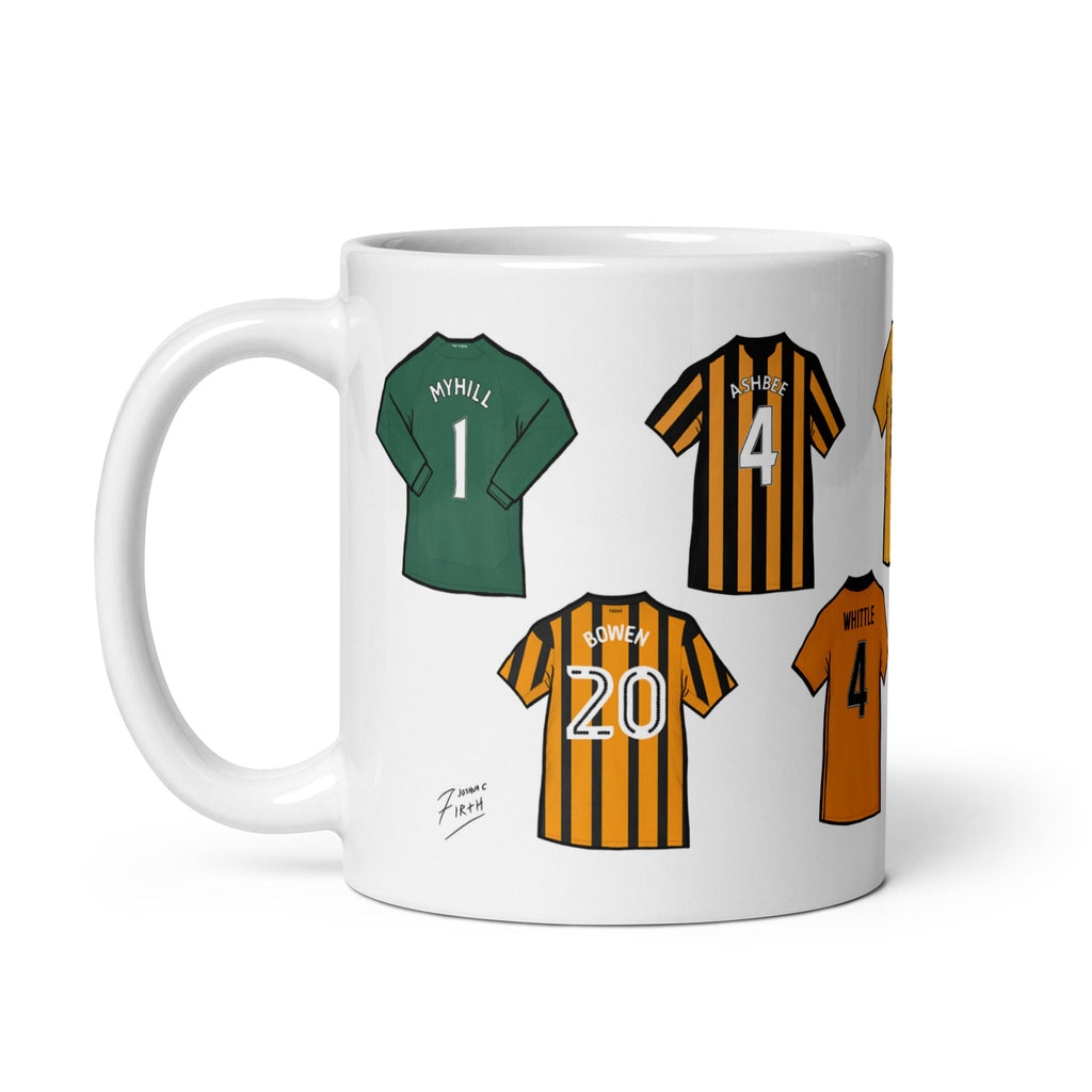 Hull Legends of the Tigers Shirts Illustrated Handmade Ceramic Football Mug