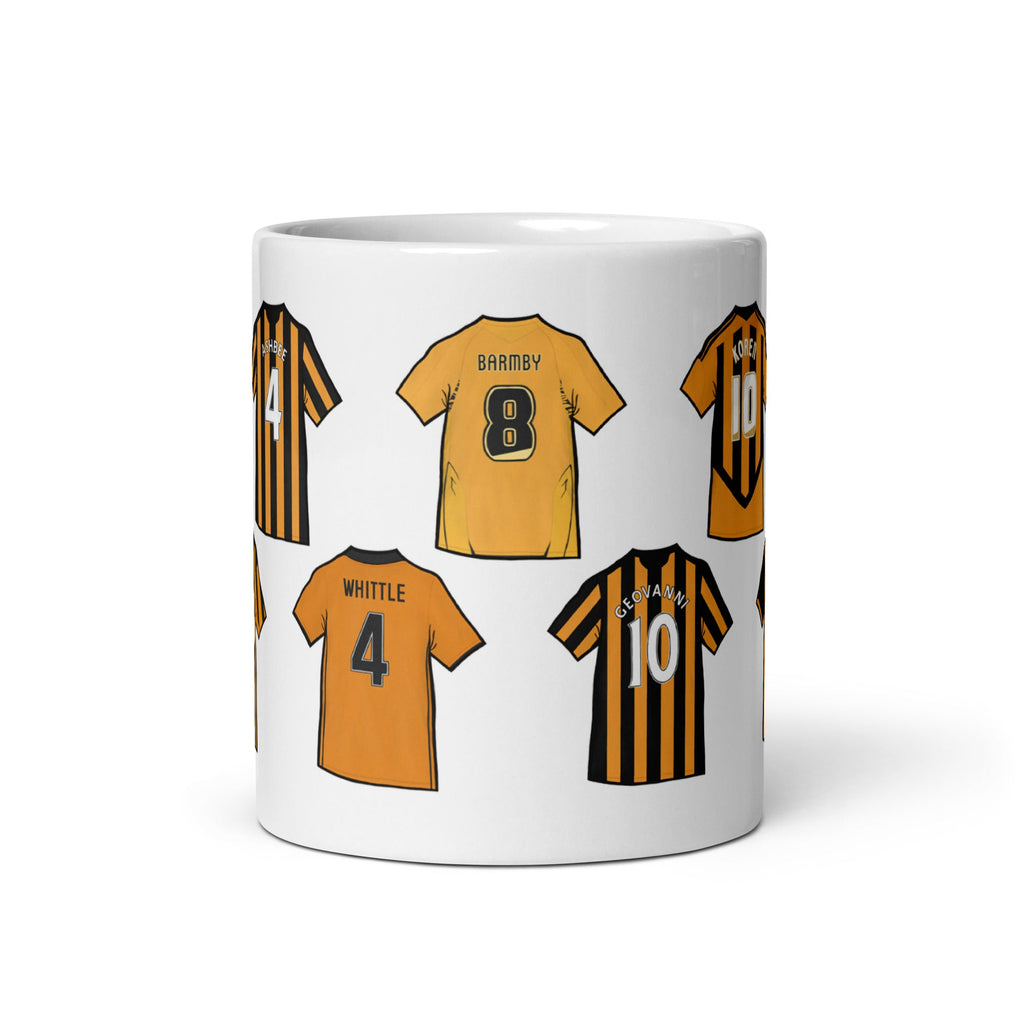 Hull Legends of the Tigers Shirts Illustrated Handmade Ceramic Football Mug