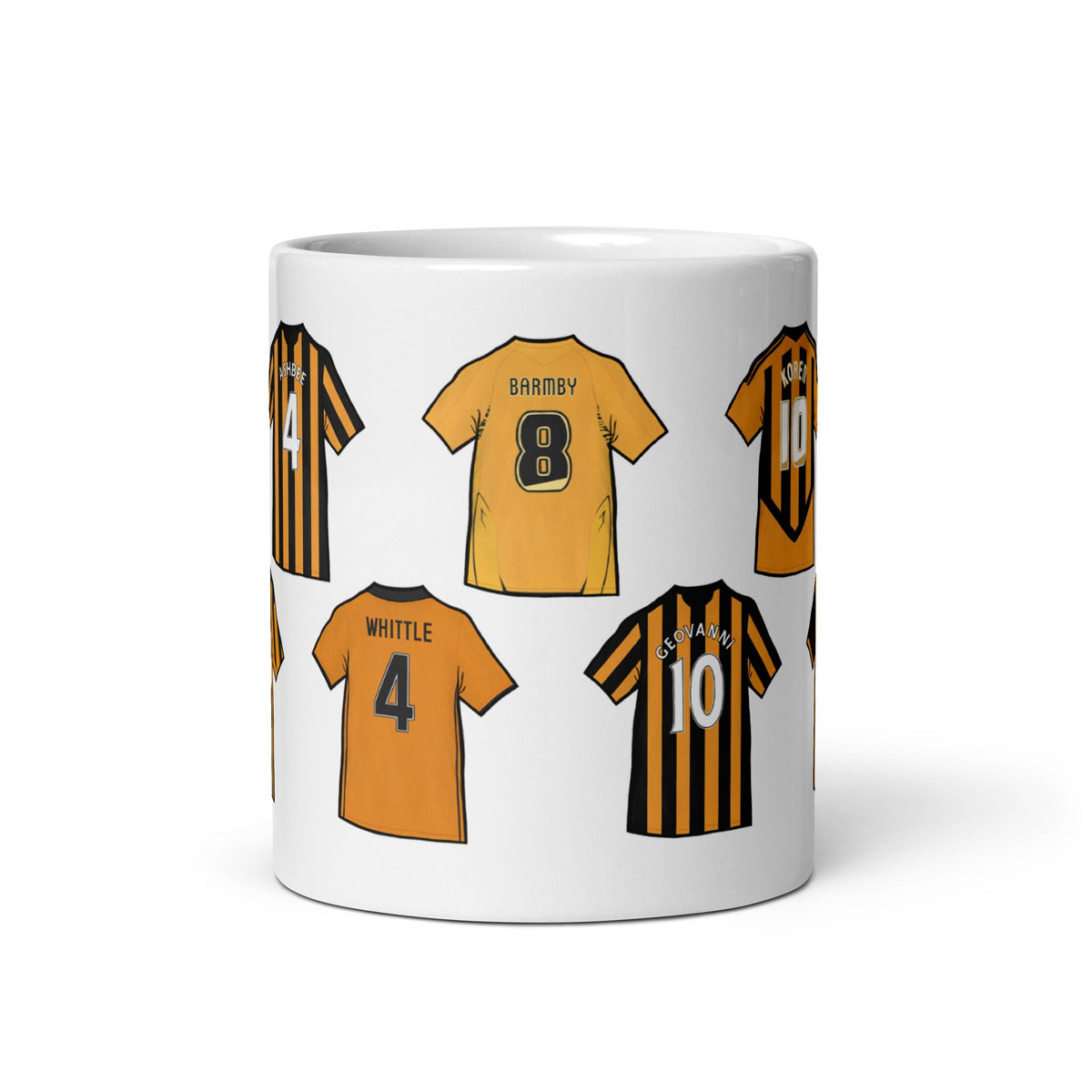 Hull Legends of the Tigers Shirts Illustrated Handmade Ceramic Football Mug