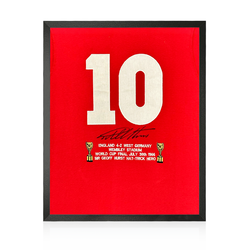 Geoff Hurst Signed England '66 Shirt Compact Display