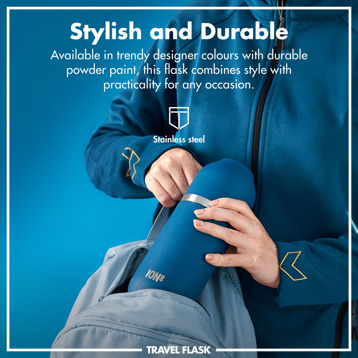 Luma Vacuum Insulated, Flask & Mug, Deep Teal, 700ml (24oz)