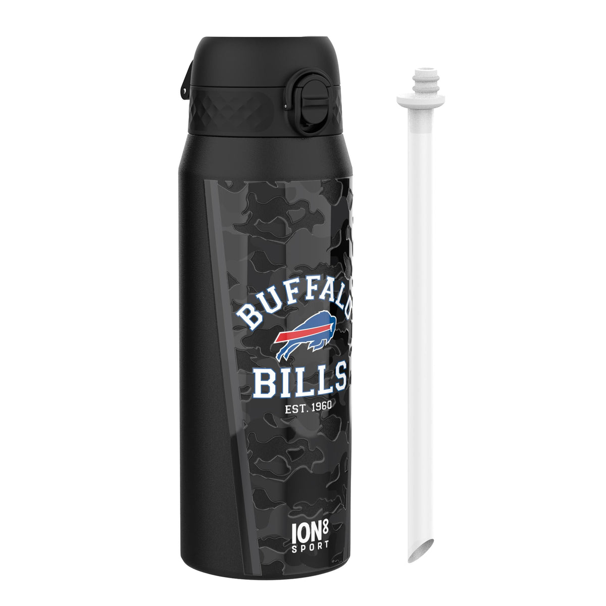 NFL x ION8 Insulated Steel Water Bottle, NFL Bills, 750ml (24oz)