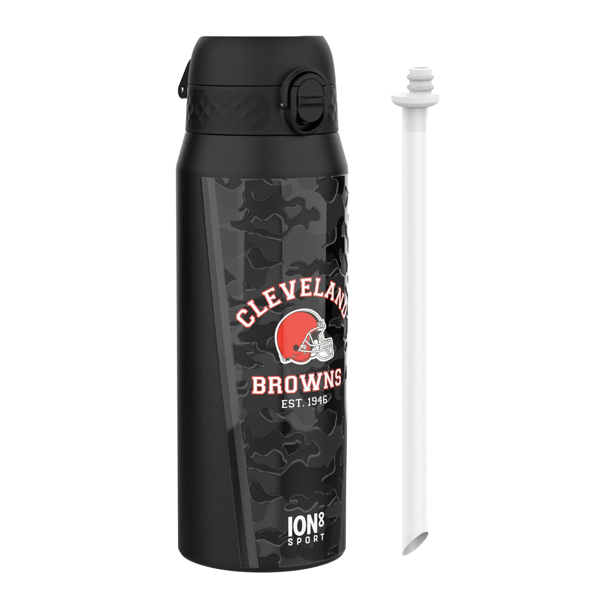 NFL x ION8 Insulated Steel Water Bottle, NFL Browns, 750ml (24oz)