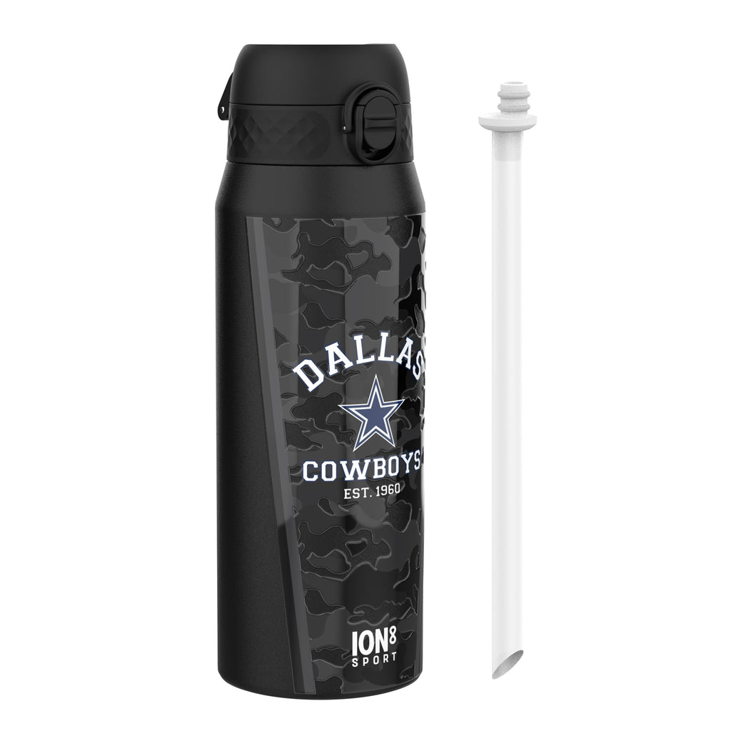 NFL x ION8 Insulated Steel Water Bottle, NFL Cowboys, 750ml (24oz)