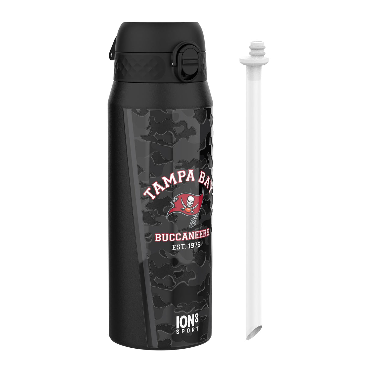 NFL x ION8 Insulated Steel Water Bottle, NFL Buccaneers, 750ml (24oz)