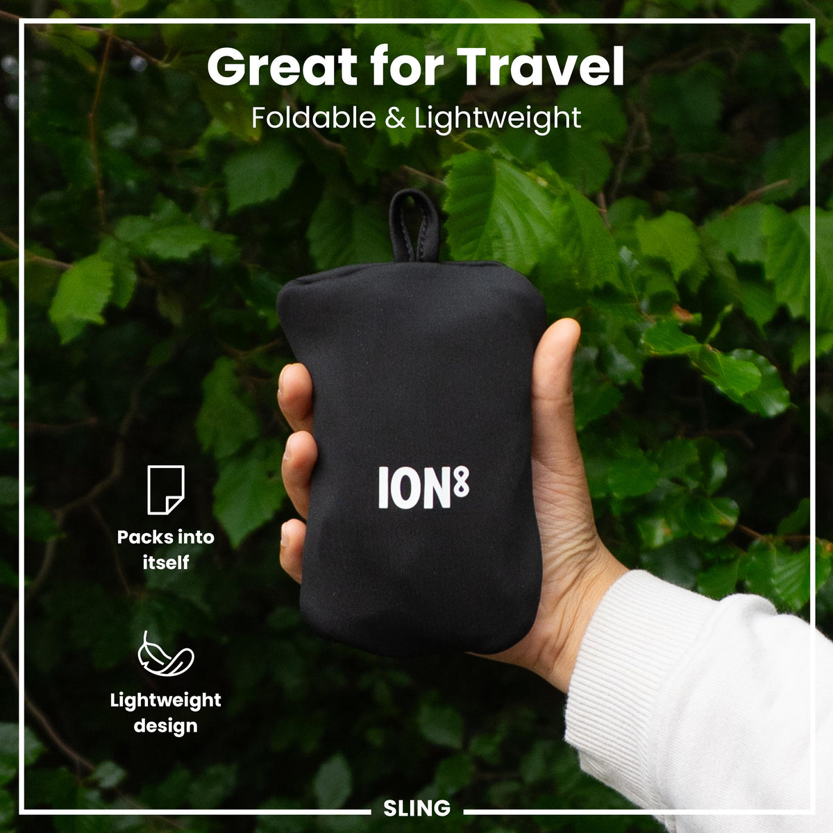 Lightweight, Sling Bottle Bag, Black