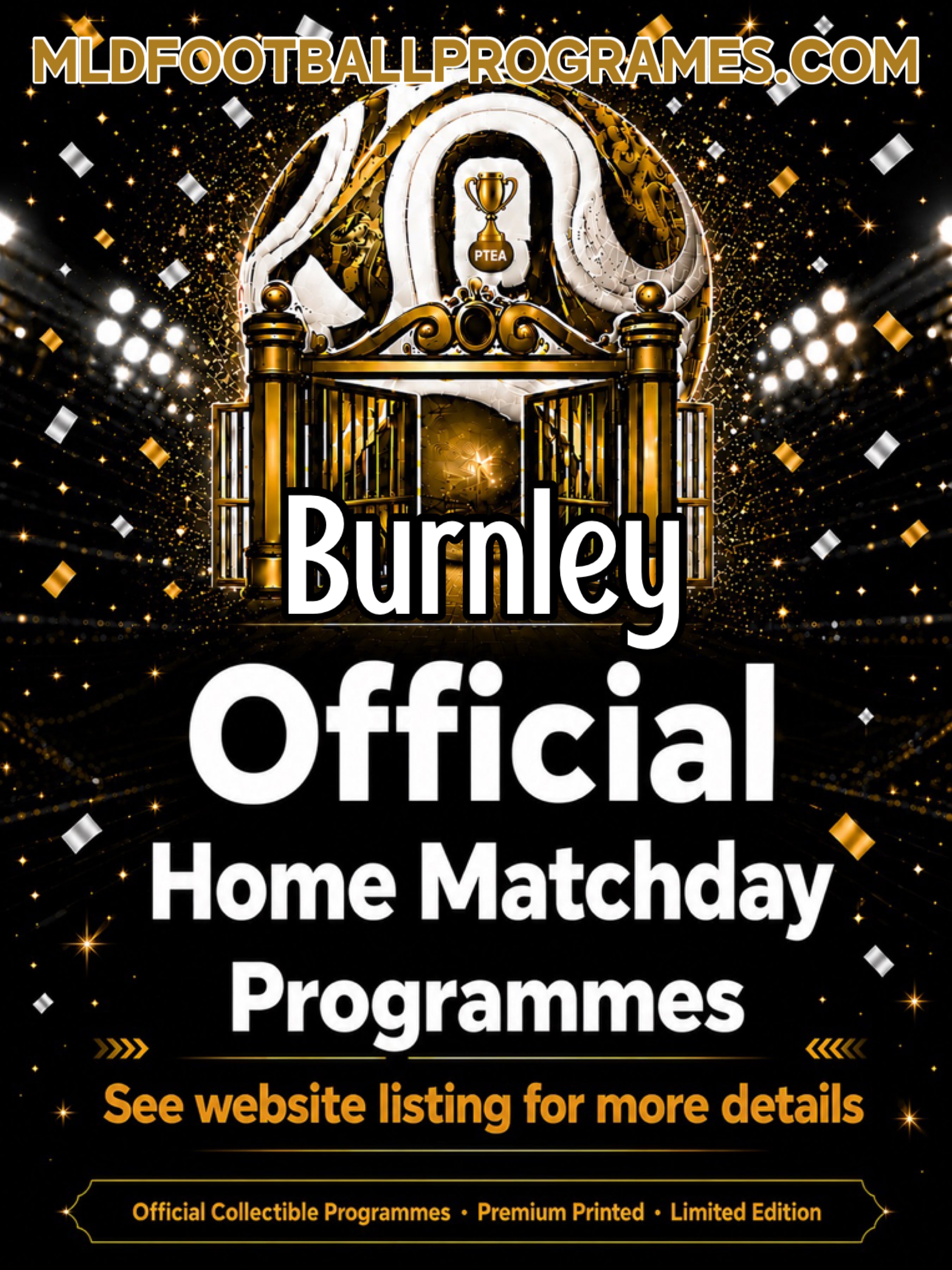 Burnley 2026/2027 Official Home Matchday Programmes