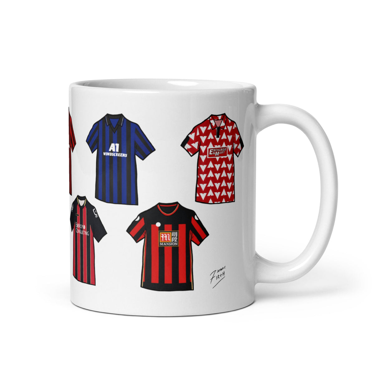 Bournemouth Retro Shirts Ceramic Football Mug