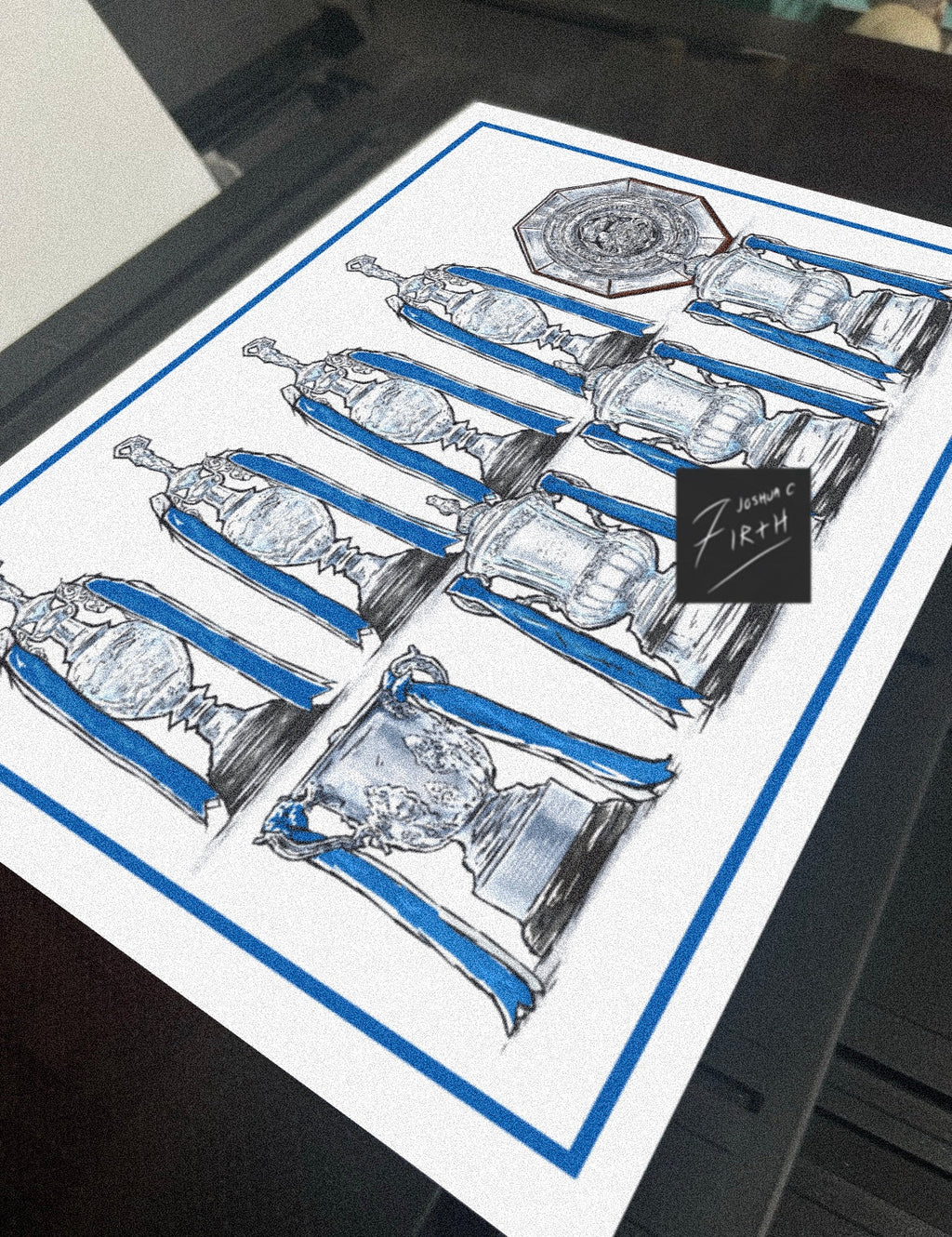 Sheff Wed Inspired Major Trophies Football Print