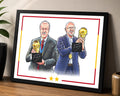 Spain World Champions Vicente Del Bosque Luis De La Fuente Art Football Print