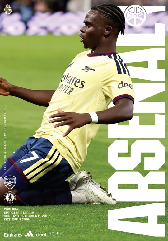Arsenal 2026/2027 Official Home Matchday Programmes