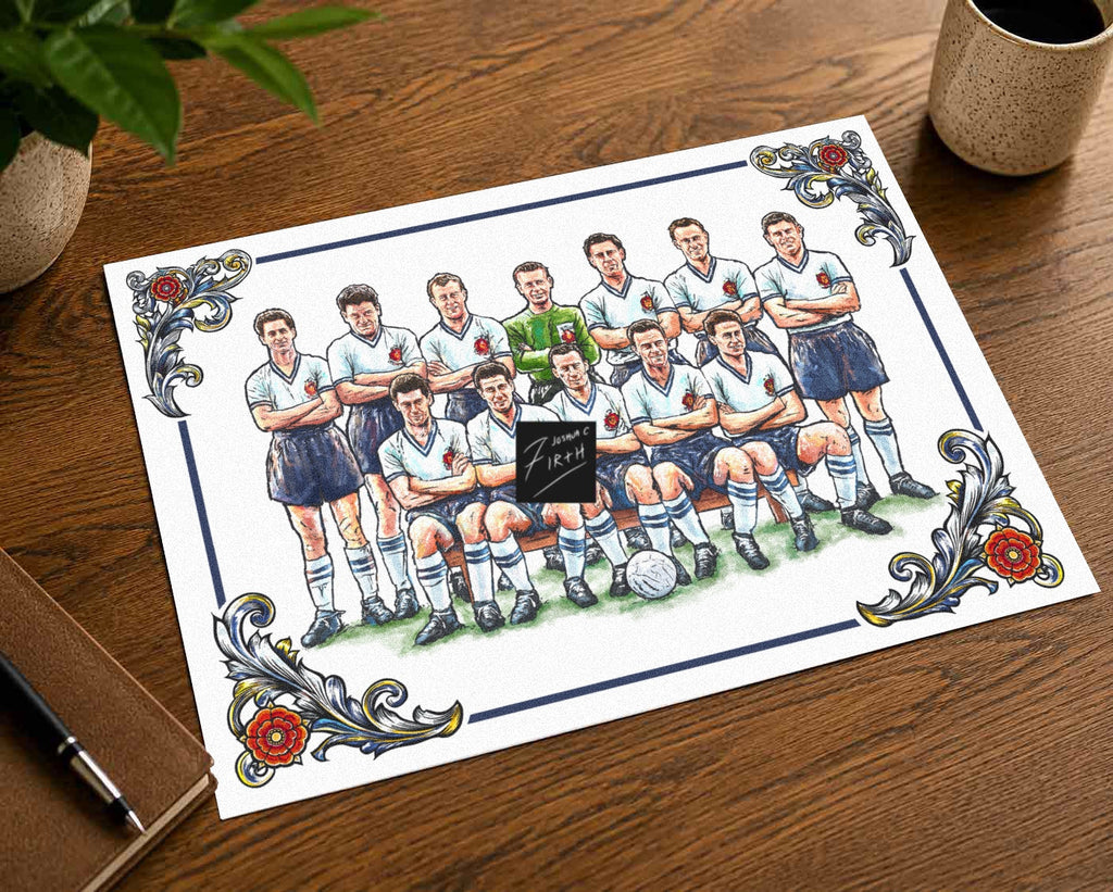 Bolton Inspired 1958 Team Football Art Print