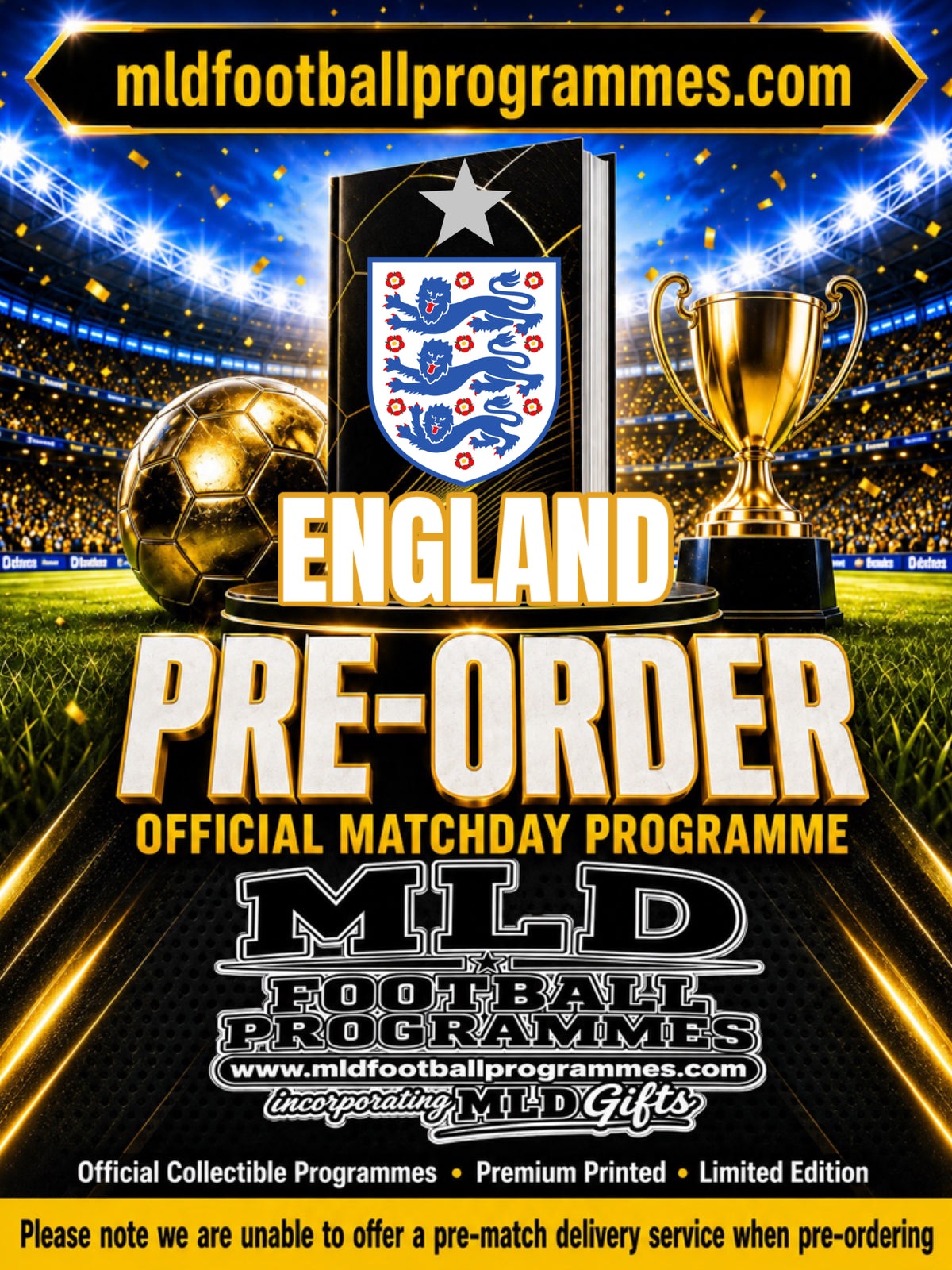England v Croatia 2026/2027 Official Home Matchday Programme - PRE-ORDER