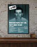 WHATEVER PEOPLE SAY I AM, THAT’S WHAT I’M NOT - Arctic Monkeys Inspired Album Poster