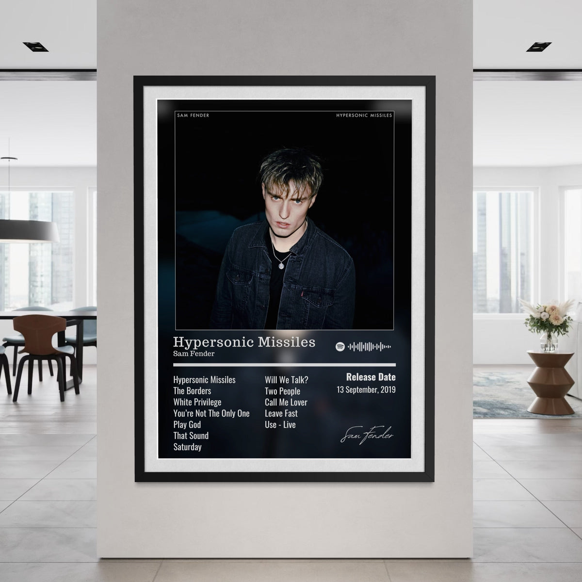 Hypersonic Missiles - Sam Fender Inspired Album Poster