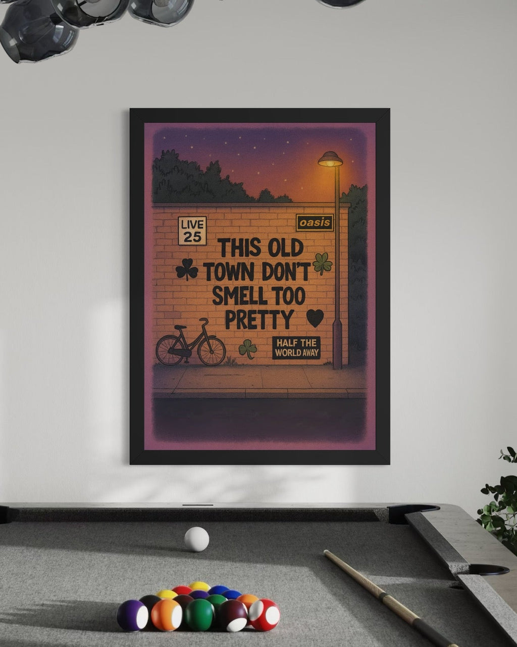 Half The World Away - Oasis Inspired Graffiti Poster