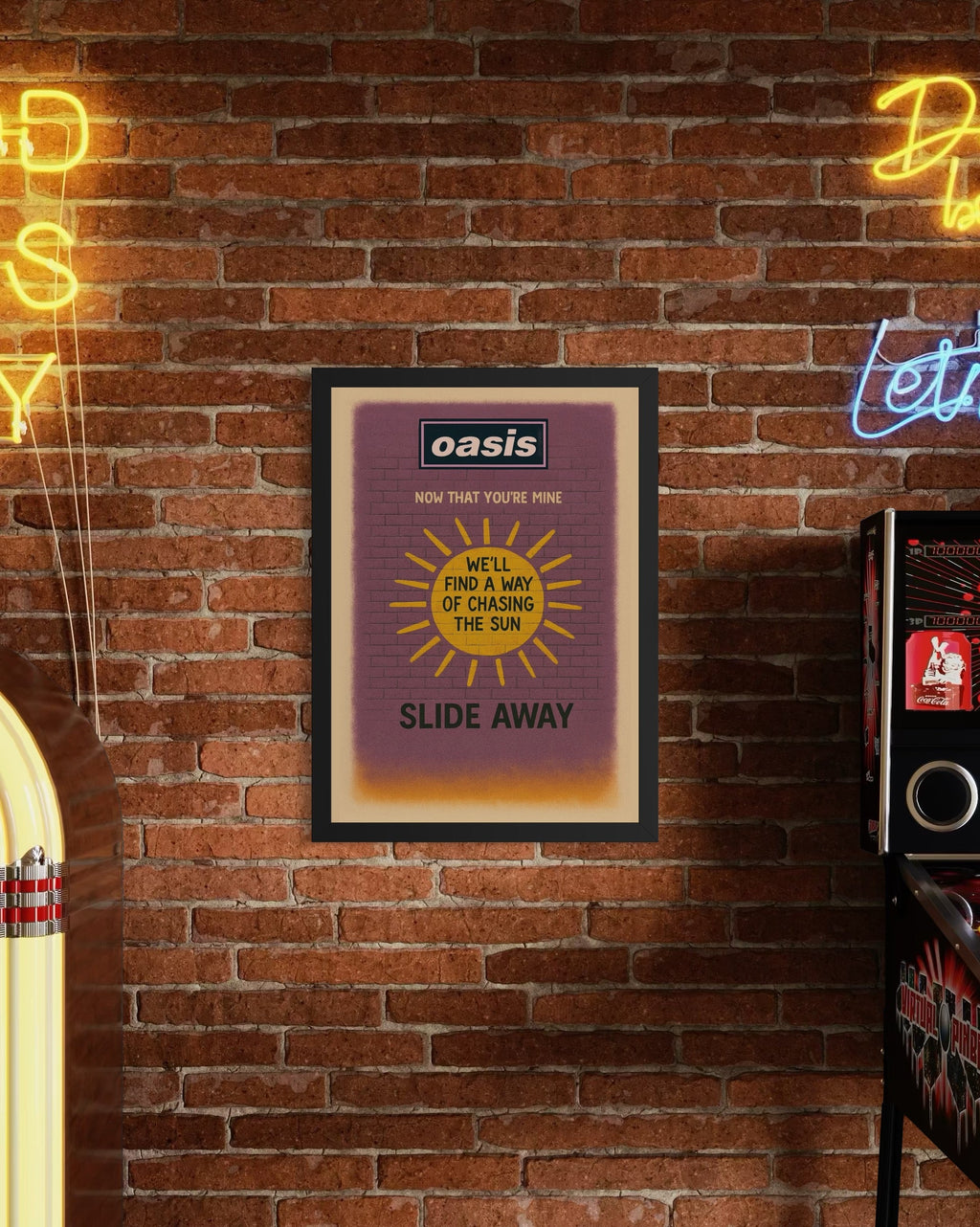 Slide Away (We'll find a way of chasing the sun) - Oasis Inspired Graffiti Poster