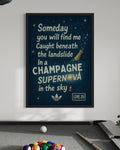 Champagne Supernova - Oasis Inspired Lyrics Poster
