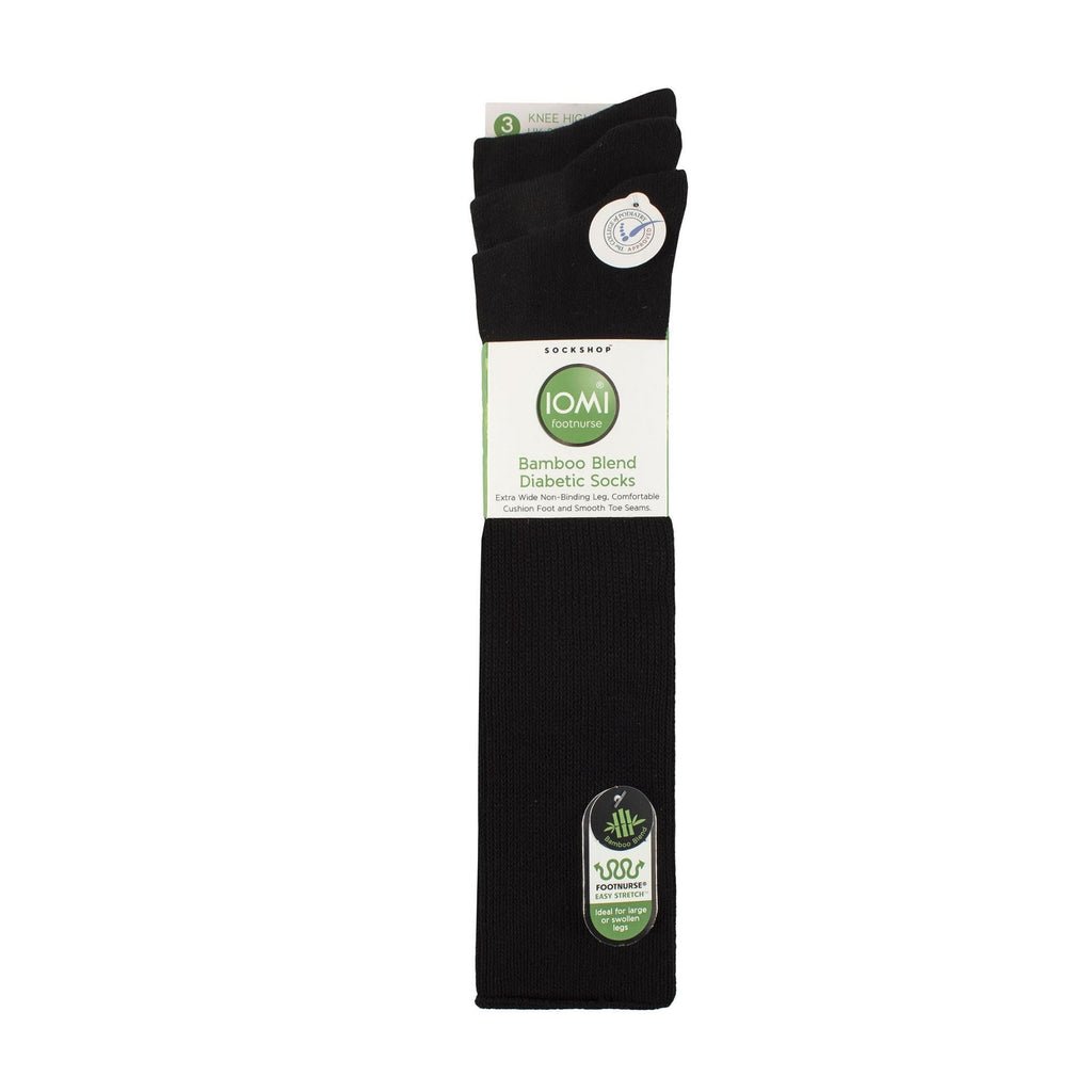 3 Pack Knee High Soft Bamboo Diabetic Socks