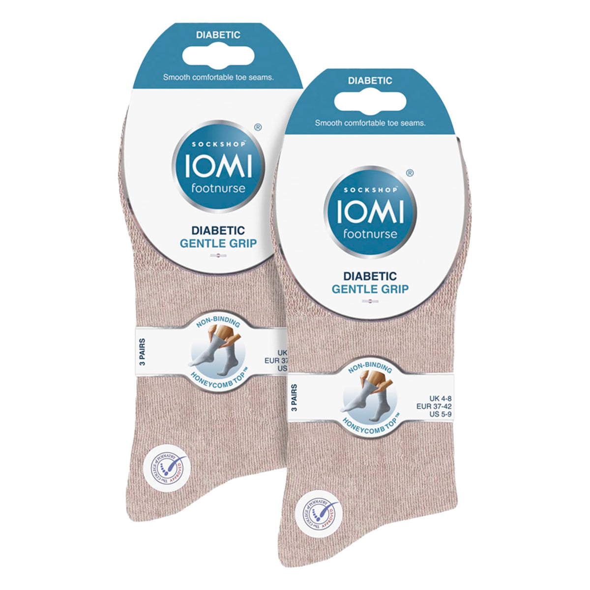 6 Pack Ladies Non Elastic Cotton Diabetic Socks with Seamless Toe