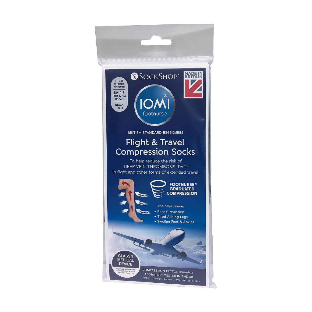1 Pack Ladies 18 mmHg Graduated Compression Flight Socks for DVT
