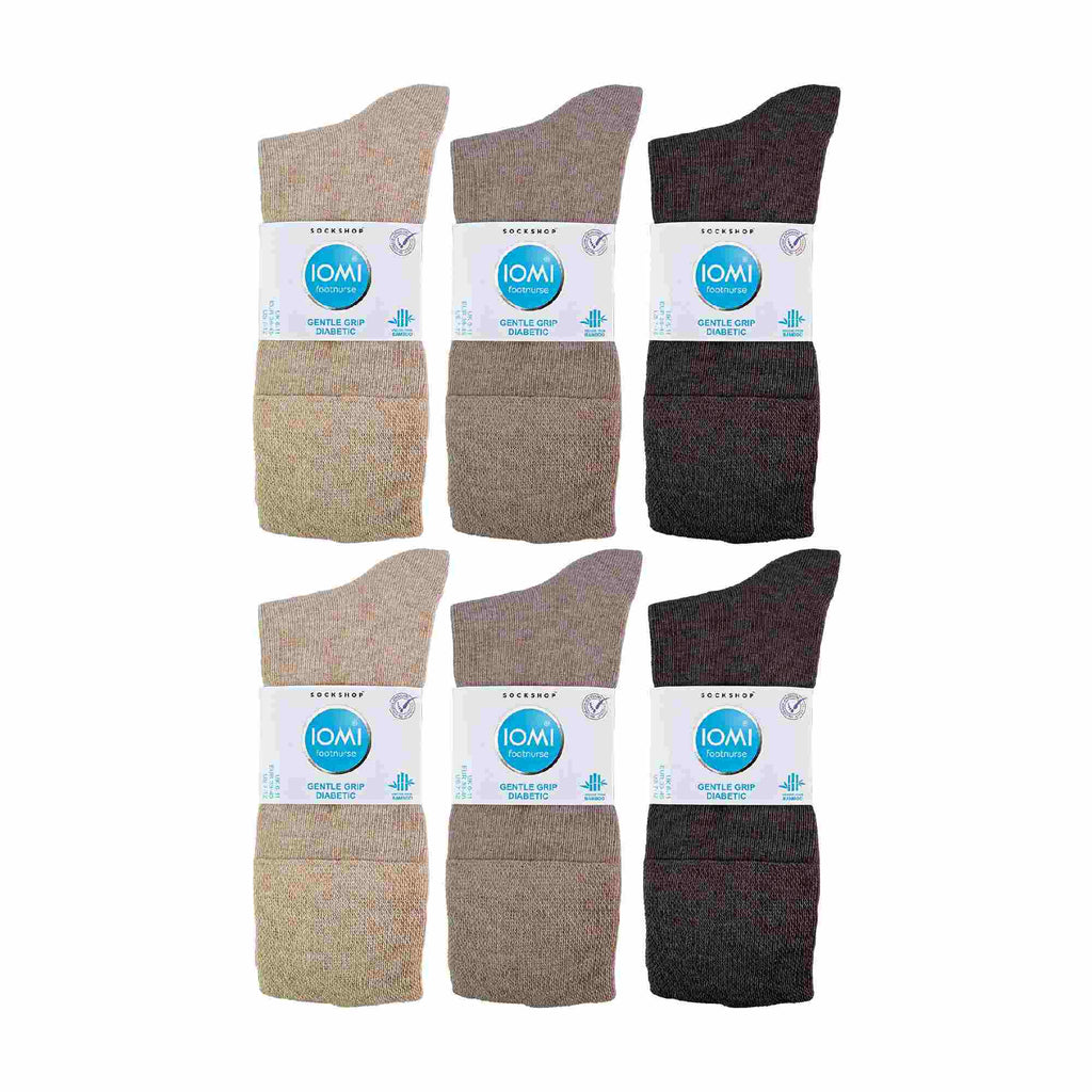 2 Pack Mens Diabetic Bamboo Extra Wide  NON ELASTIC Socks