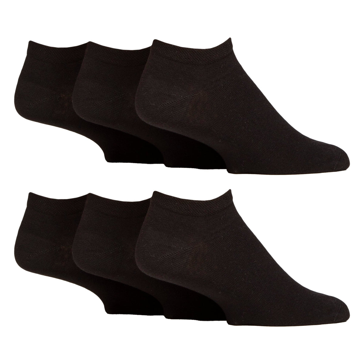 6 Pack Mens Diabetic Trainer Socks | Cushioned Foot Wide Ankle Socks
