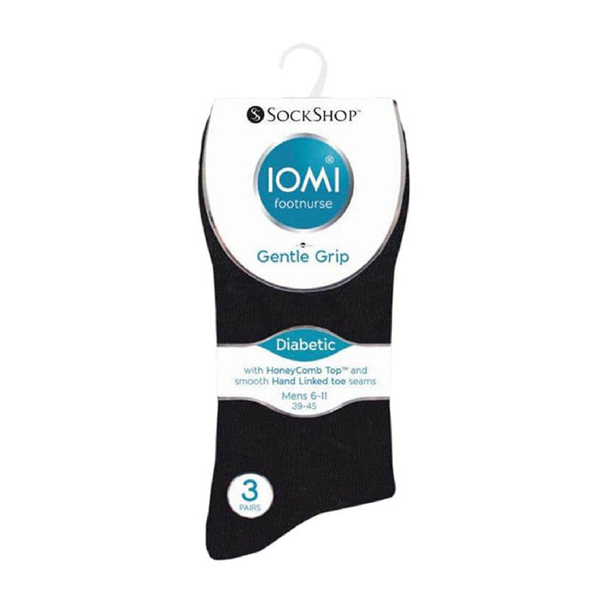 6 Pack Men’s Non-Elastic Cotton Diabetic Socks with Seamless Toe