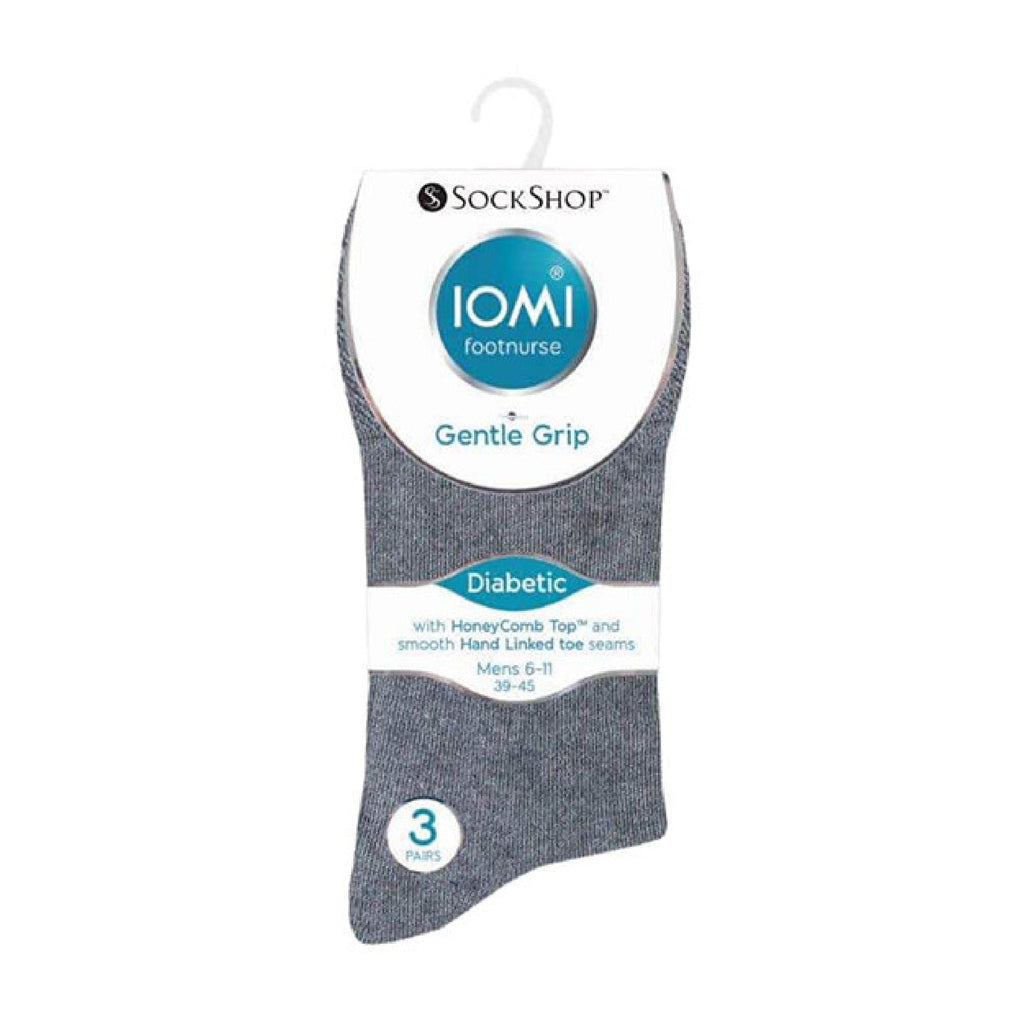 6 Pack Men’s Non-Elastic Cotton Diabetic Socks with Seamless Toe