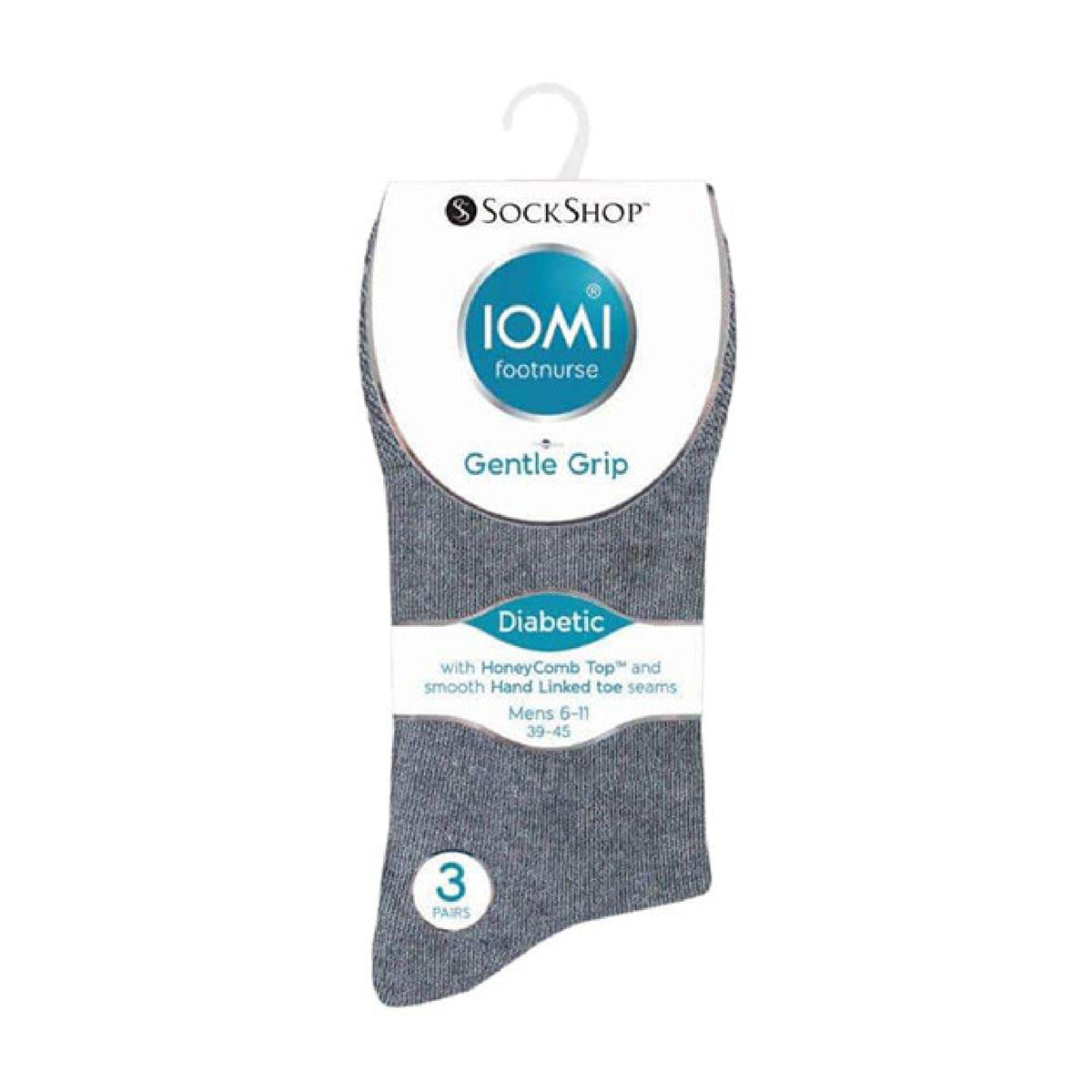 6 Pack Men’s Non-Elastic Cotton Diabetic Socks with Seamless Toe
