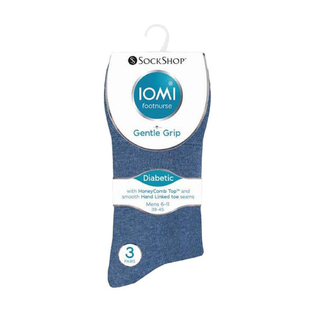 6 Pack Men’s Non-Elastic Cotton Diabetic Socks with Seamless Toe