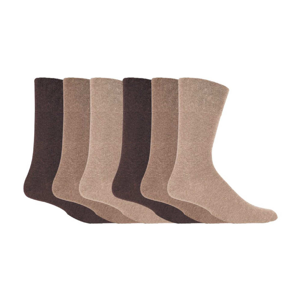 6 Pack Men’s Non-Elastic Cotton Diabetic Socks with Seamless Toe