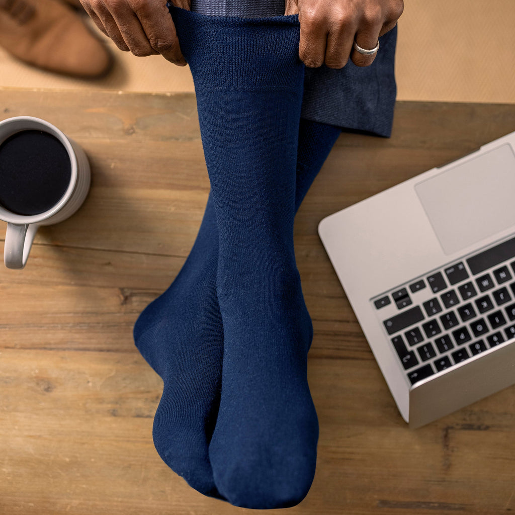 12 Pairs Mens Gentle Grip Top Diabetic Socks | Non Elastic Cotton Socks