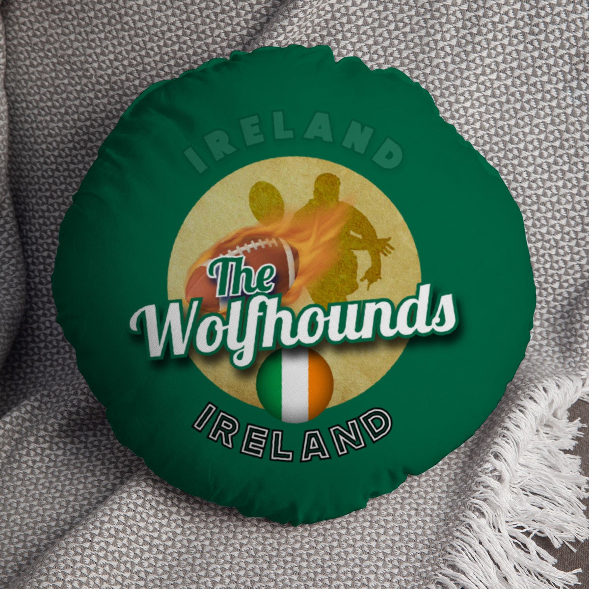 Ireland Rugby League Wolfhounds  - Legend Collection - Circle Cushion 14"