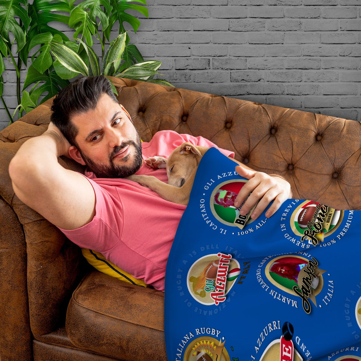 Italy Rugby Union - Legend Collection - Fleece Blanket 150cm X 150cm