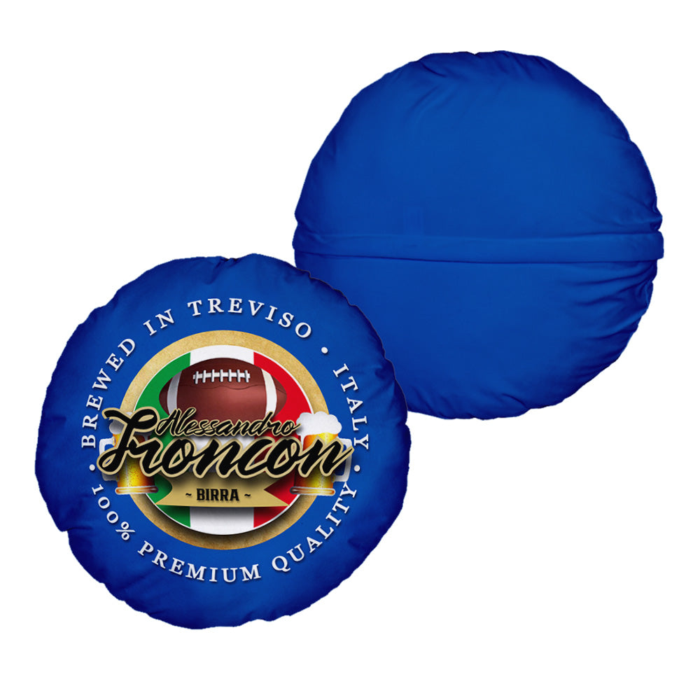Italy Rugby Union Troncon  - Legend Collection - Circle Cushion 14"