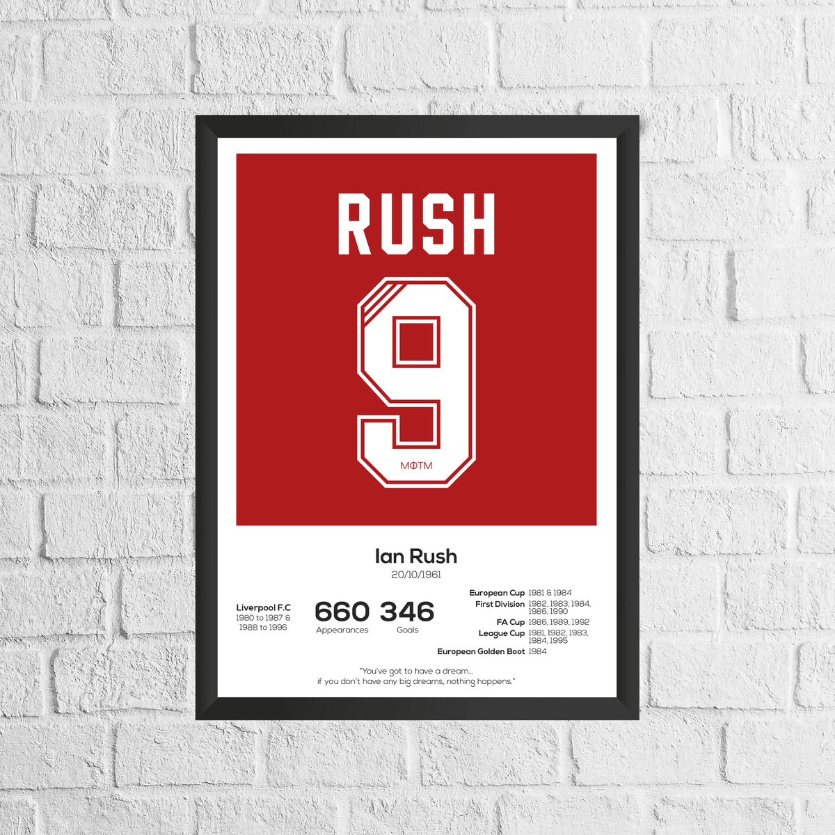 Ian Rush Legend Stats Print