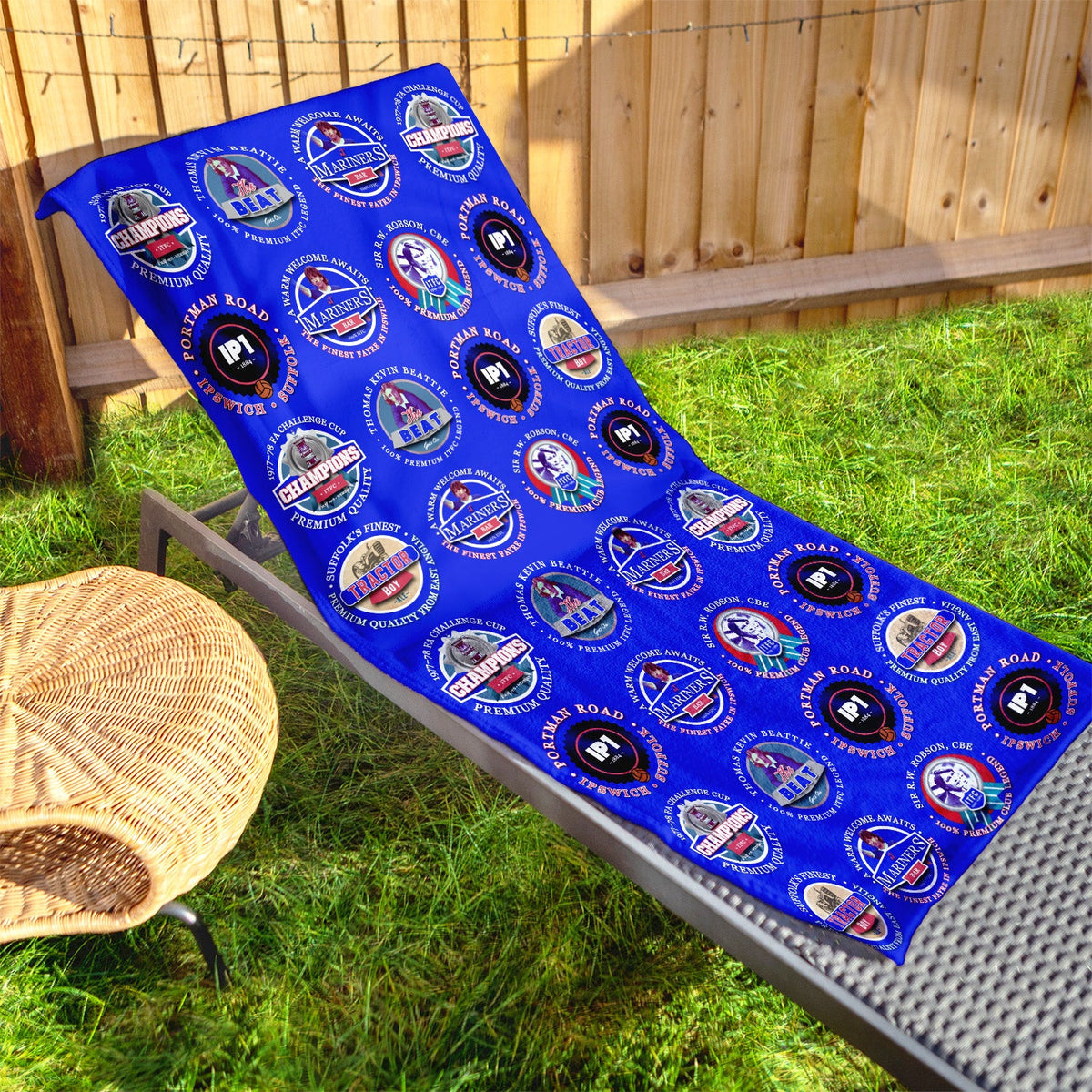 Ipswich - Football Legends - Microfibre Beach Towel - 150cm x 75cm