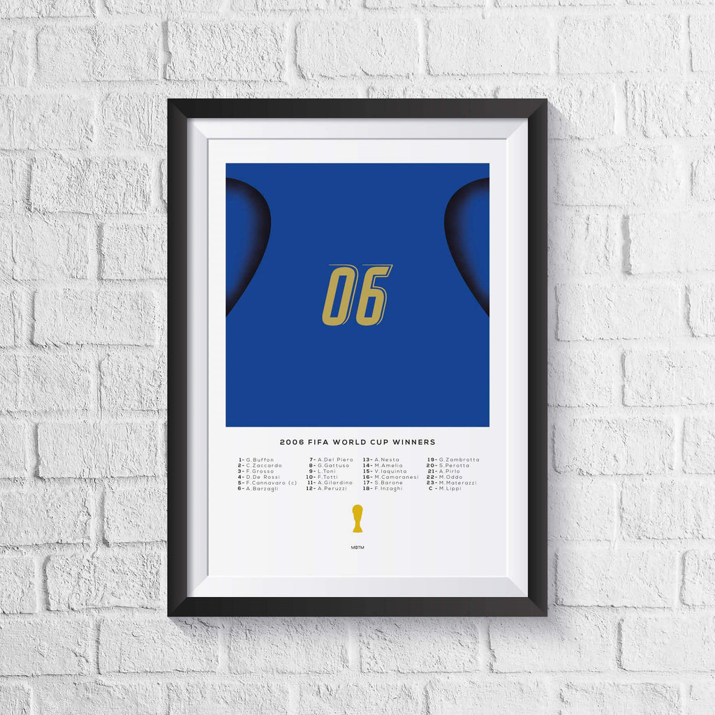 Italy 2006 World Cup Squad Print
