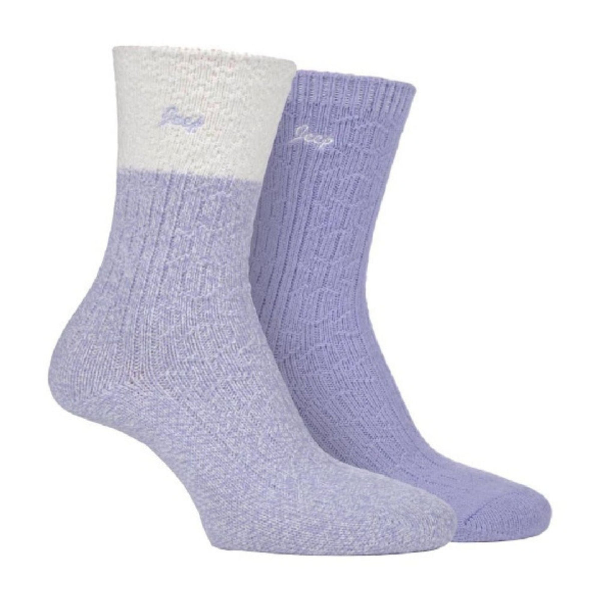 2 Pack Ladies Supersoft Warm Ribbed Thick Hiking Boot Socks