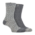 Women's 2-Pack Wool Outdoor Boot Socks | Ribbed Hiking Knit Socks