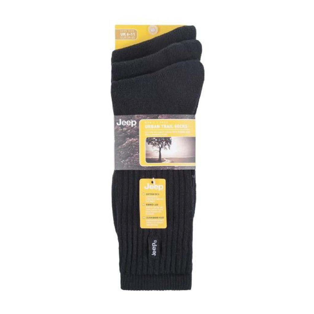 3 Pack Mens Vintage Cotton Cushioned Socks for Hiking Boots