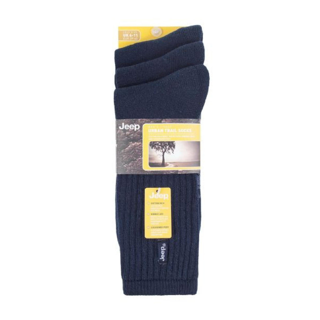 3 Pack Mens Vintage Cotton Cushioned Socks for Hiking Boots