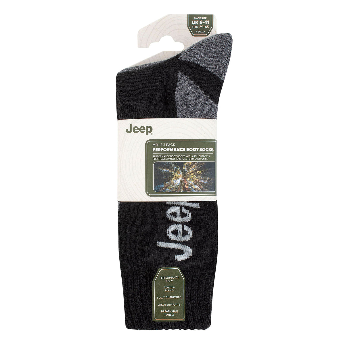 3 Pack Mens Walking Boot Socks | Performance Outdoor Socks for Hiking
