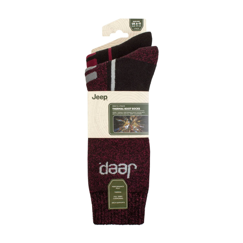 Jeep Men’s 2 Pack Thermal Boot Socks