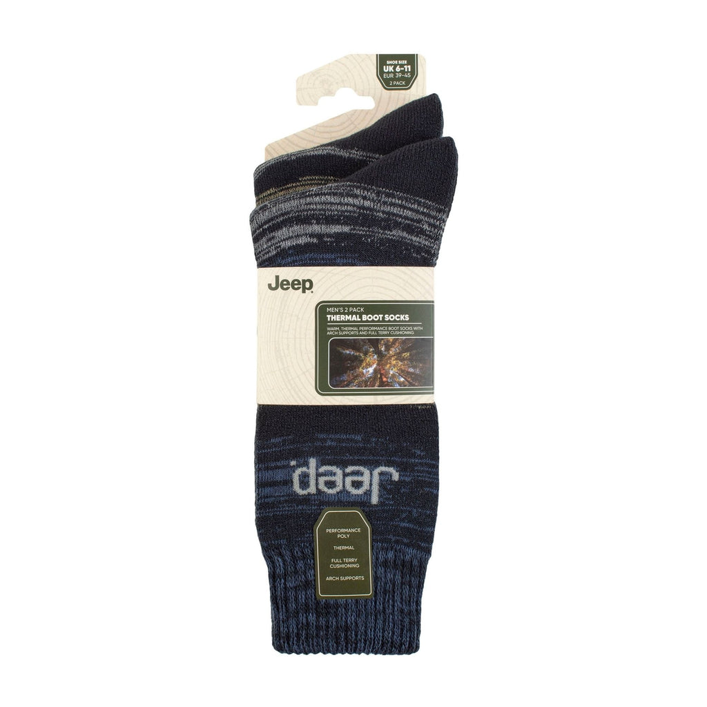 Jeep Men’s 2 Pack Thermal Boot Socks