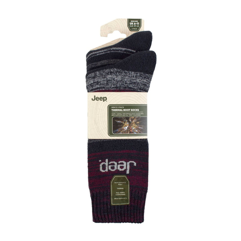 Jeep Men’s 2 Pack Thermal Boot Socks