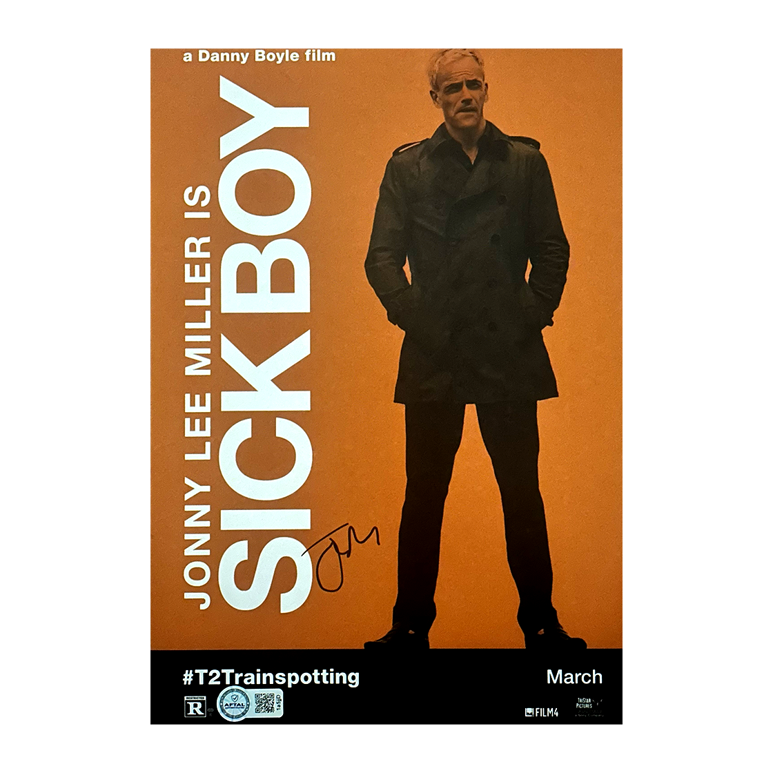 Jonny Lee Miller Signed Trainspotting 2 12x8 Image 1 (AFTAL Authenticated)