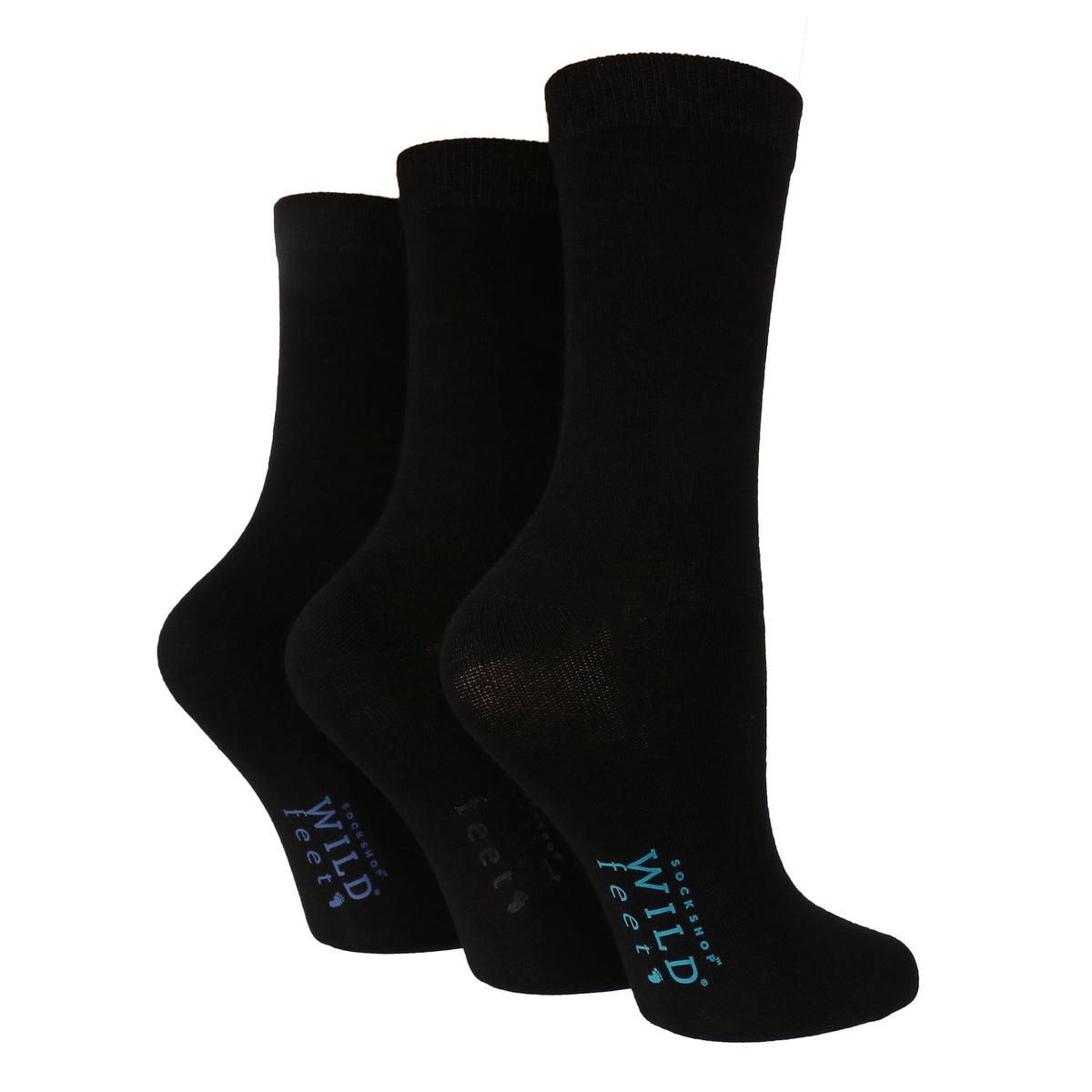 6 Pack Ladies Bamboo Socks: Plain Dress Socks with Unique Foot Patterns