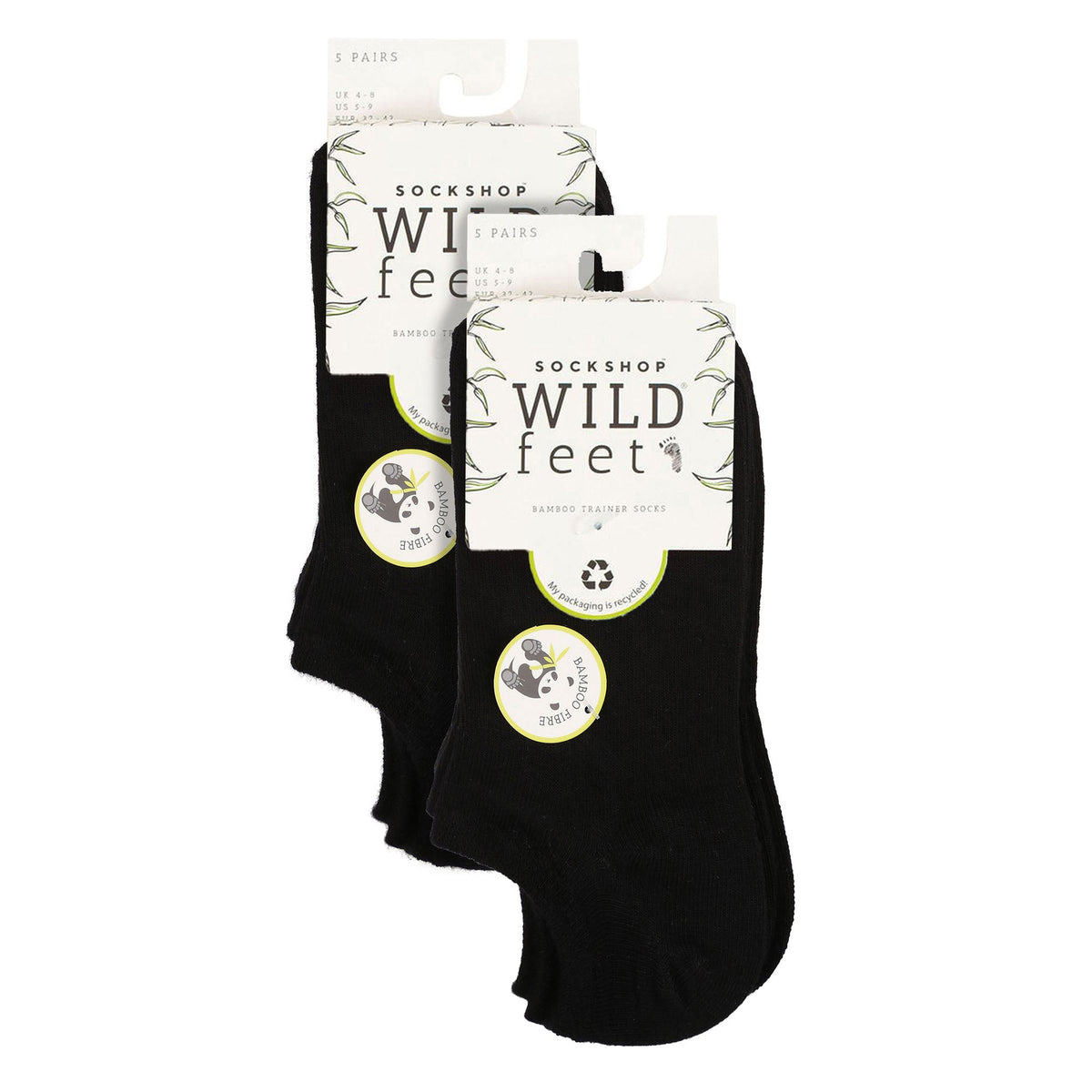 10 Pairs Ladies Bamboo Trainer Socks with Reinforced Heel & Toe